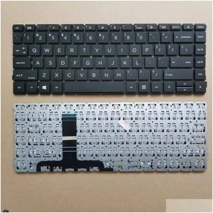 Tastiere sostitutive per laptop Tastiera US per Probook 440 G8 445 445R Layout inglese con retroilluminazione/senza computer Drop Delivery retroilluminato Otc3F