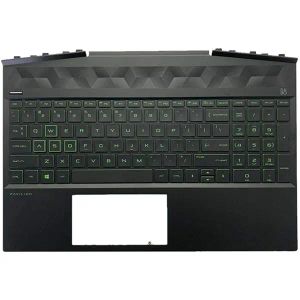 Laptop Upper Case Palmrest Green Keyboard Assembly for HP Gaming Pavilion 15-DK 15-DK0126TX TPN-C141 Part L57593-001