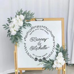 Grand 2pcs Artificiel Flower Swag Swag Garland Wedding Arch Flowers Kit For Sign Rustic Artificial Floral Swag Arch Decor