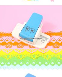 Grote 3D fancy border embossing gat ponskaarten voor scrapbooking punches handgemaakt randapparaat Diy Paper Cutter School Tool