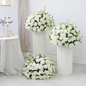 Grand 45cm-70 cm Fleurs décoratives artificielles Fleurs de fleur de fleur personnalisées table de table de mariage stand décor décor géométrique étagère 0206