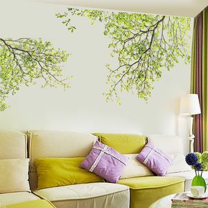 Livraison gratuite: Grand 55*150Cm/22*59in 3D DIY vert branche Arbre PVC Stickers Muraux/Adhésif Famille Stickers Muraux Art Mural Décor À La Maison