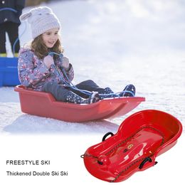 Grand 65x40cm Snow Sled Speeder Sled Sled Heavy Duty Durable Toboggan Sledge Flyer Sliigh Skiing Skiing with Pull Corde and Manche 231227