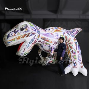 Grote advertentie opblaasbare T-Rex Parade Performance Dierlijke model kleurrijke dinosaurus ballonlucht blaast tyrannosaurus rex op voor evenement