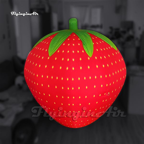 Grand modèle gonflable rouge de fruit d'explosion d'air de ballon de fraise de la publicité pour l'événement