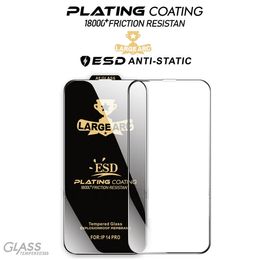 GROTE ARC-plating Coating Wrijvingsbestendig ESD Anti-Satic AF-glas Champions Cup Gehard glas Geharde film Schermbeschermers voor mobiele telefoons voor iPhone 11 12 13 14 15