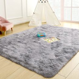Grand tapis en peluche épais tapis épais moelleux pour le salon enfants chambre à coucher décoration de chambre à coucher épaississeur