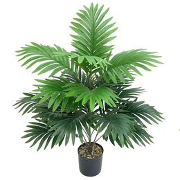 Grandes plantes artificielles feuilles de palmier vert feuille de bananier en plastique fausse plante mariage jardin maison salon bureau décoration 240129