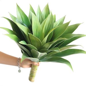 Grandes fausses fleurs artificielles succulentes, plantes de Simulation, palmier à l'aloe Vera, feuilles vertes, décoration de jardin extérieur pour la maison, 240127