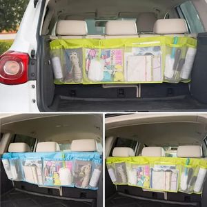 Organizador de coche grande, bolsa de maletero, organizador de almacenamiento colgante de basura plegable multifunción para coches, bolsa de almacenamiento con capacidad para asiento BES121