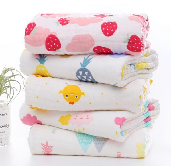 Grandes serviettes pour bébé 100 % gaze de coton, serviettes pour tout-petits, grandes serviettes de nettoyage en mousseline pour bébé, enveloppe de bain pour enfants, garçons et filles, gant de toilette 110 x 110 cm