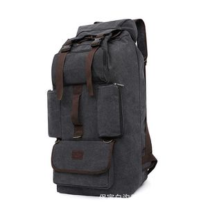 Mochila grande Capacidad para acampar Mochila de lona Equipaje para hombres Bolsa de trabajo Bolsa de montañismo para acampar al aire libre