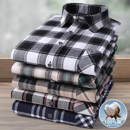 Grande taille 8XL 9XL 10XL 11XL chemise à manches longues pour hommes automne printemps casual 100 pur coton vérifié quotidien maison surdimensionné 150 KG 240312