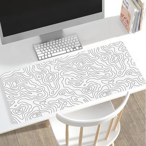 Grand tapis de souris de jeu noir et blanc Gamer grand tapis de souris jeu d'ordinateur bord de verrouillage tapis de souris 90x40cm clavier tapis de souris de bureau