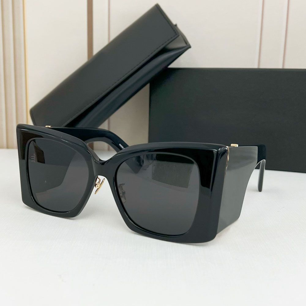 Grandes lunettes de soleil Black Blaze pour femmes Big Lunettes de soleil Designers Sonnenbrille gafas de sol UV400 Lunettes de protection avec boîte