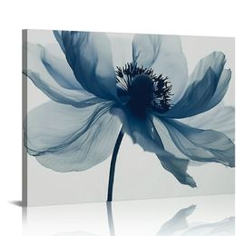Grand bleu fleur de fleur de fleur moderne peintures