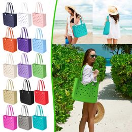 Grand sac de plage Boggs Summer Eva Beach Panier de plage Femme Picnic Tote Bags Holes Sac à main de sac à main imperméable Sac à bandoulière 240420