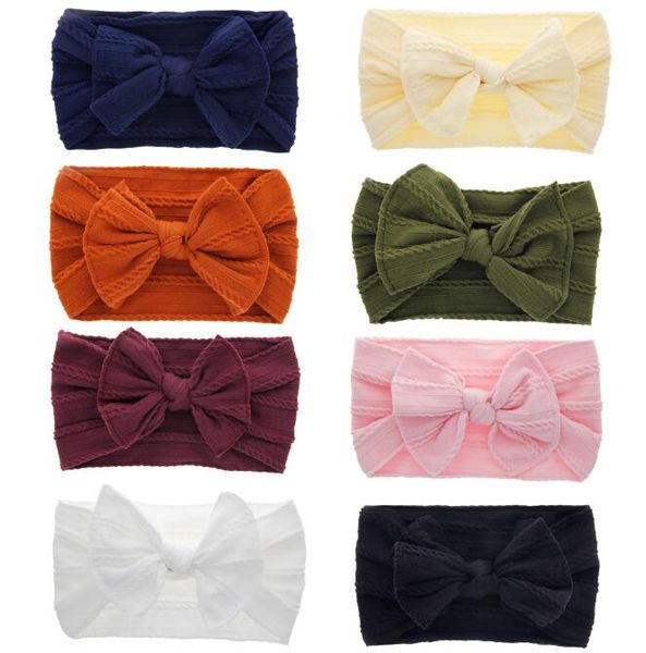 Grand Arc Filles Bandeau Mignon Bébé Bowknot Headwrap Turban Enfants Arcs Bandes De Cheveux Coton Large Head wrap Turbans Infant Nouveau-né Bandeaux