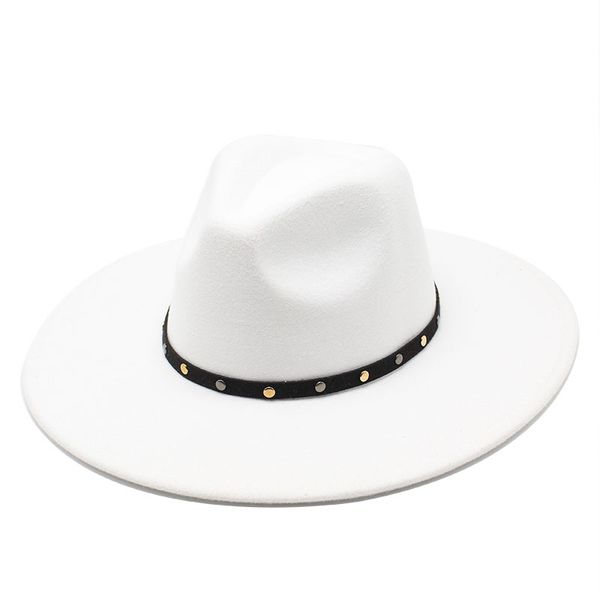 Sombrero Fedora de ala grande Hombres Mujeres sombreros gorras Hombre Mujer Jazz Top Cap Damas Niñas Moda de invierno Trilby Chapeau al por mayor 9.5 cm 16 colores