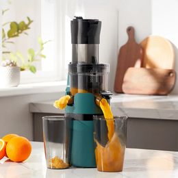 Groot kaliber Slow Juicer Schroef Koude Pers Extractor Slakken Sap Scheiding Filtervrij Gemakkelijk Wassen Elektrische Fruitpers Machine 240124