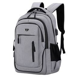 Grote capaciteit Backpack Men Laptop Backpacks 15.6 OX Black Solid High School Tassen Teen College Boy Gril Student Backpack8523 220630