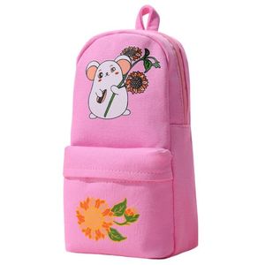 Grote capaciteit Backpack Pencil Bag Multifunctioneel geld Portebureau Stationery Case Bags School Student Potlood opbergdoos Cartoon Pencil Holder Tassen