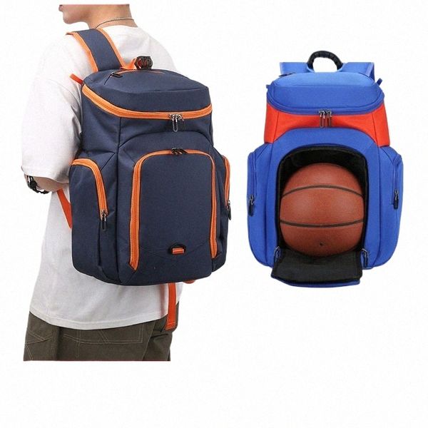 Sac à dos de basket-ball de grande capacité, sac d'entraînement multifonctionnel en plein air, sac à bandoulière de rangement de sport Durable, basket-ball et football 599N #