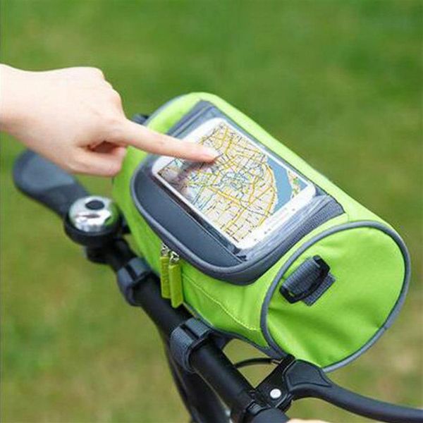 Sac de vélo de grande capacité, panier de Tube avant de guidon, sac de téléphone de vélo étanche, Pack d'écran tactile pour femmes et hommes, accessoires de cyclisme290J