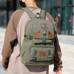 Mochila de lona de gran capacidad Bolsa de montañismo resistente al desgaste expandible para hombres Mochila grande Bolsa de viaje Bolsa de viaje de 60 l 230815