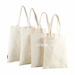 Sac à main à bandoulière en toile de grande capacité pliable écologique Sacs fourre-tout en coton réutilisables Sac à bandoulière DIY Sac d'épicerie Beige Blanc 78JB #