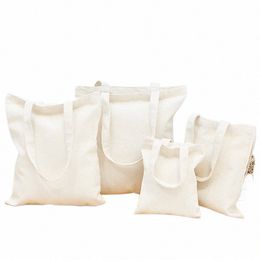 Gran capacidad de lona bolso de hombro plegable ecológico Cott bolsas de asas reutilizable DIY bolso de hombro bolsa de comestibles beige negro K0hq #