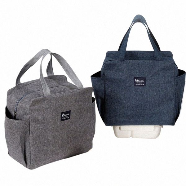 Bolsa refrigeradora de gran capacidad, impermeable, Oxford, portátil, con cremallera, bolsa de almuerzo caliente para hombres y mujeres, caja de almuerzo, bolsa de comida para picnic 01iq #