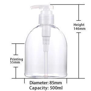 Grote capaciteit Hand Sanitizer Flessen Groothandel 300ml 500ml Lege Pompflessen voor Shampoo Hand Sanitizer Container Cosmetische Verpakking