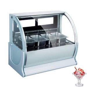 Vitrine de crème glacée de grande capacité, vitrine commerciale de bouillie de glace, Machine de stockage de crème glacée dure, armoire de congélateur à porte en verre