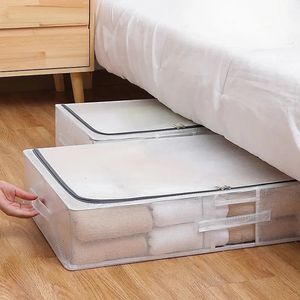 Bolsa de almacenamiento de ropa de edredón de gran capacidad, caja de almacenamiento debajo de la cama, organizador de armario, mantas a prueba de polvo, edredones, bolsas 240129