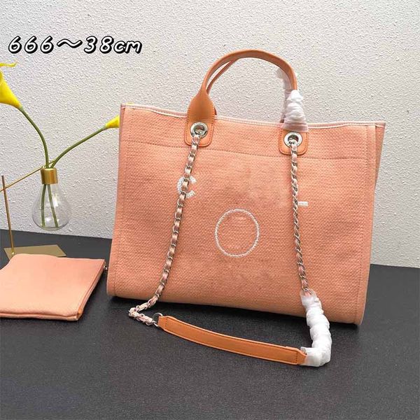 Bolso de mano de gran capacidad Bolsas de compras de viaje clásicas bolso Moda madre Playa mezclilla lona bolso de hombro letra bordado LOGO Monedero de cadena Cartera de alta calidad