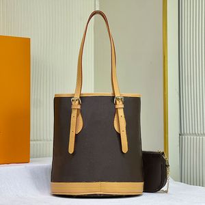 Sac fourre-tout de grande capacité en cuir de vache, sac à main, sacs de courses, sacs à bandoulière classiques avec lettres imprimées, pochette interne en cuir véritable avec fermeture éclair