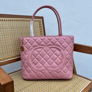 Bolsa de gran capacidad diseñadora de pescado para mujer Bolsa de hombro de cuero Diamante a cuadros LOGO LOGO Grande