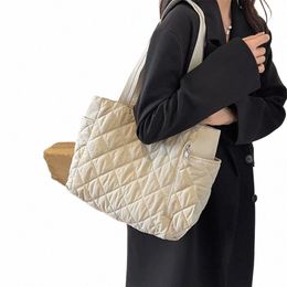 Sacs fourre-tout de grande capacité pour femmes Sac à bandoulière Sac à bandoulière Fi Space cott Shopper Shop Sacs mignons dames fourre-tout 2023 hiver J2vX #