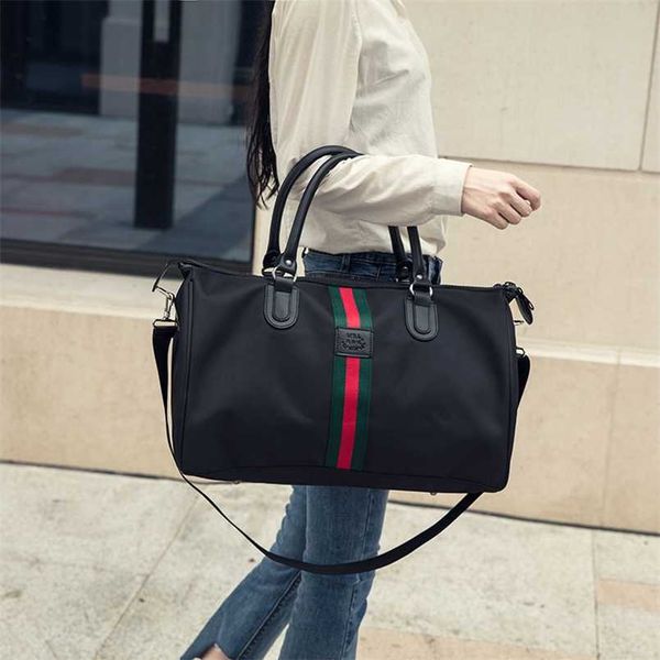 Bolsa de viaje de gran capacidad, bolso de mano para hombre y mujer, bolsa de equipaje de viaje de negocios, bolsa de fitness ligera impermeable, bolso de hombro