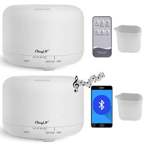 Humidificateur d'air à ultrasons de grande capacité Télécommande Cool Mist Hydratant Steame Diffuseur d'huiles essentielles Bluetooth-compatible 210724