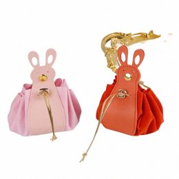 Veet – sac à main en cuir PU de grande capacité, sac à cordon de Style coréen avec oreilles de lapin, sac d'emballage de bijoux, sac de poignet J903 #