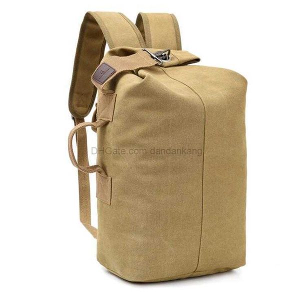 sac à dos en toile imperméable de grande capacité Sac fourre-tout Vintage Tactical Military Rucksacks school college day packs Outdoor camping travelling duffel bags