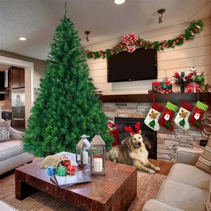 Grand arbre de Noël arbre de Noël artificiel 5.5/6/7ft intérieur et extérieur fête de Noël décoration de vacances noël Navidad cadeau 211112