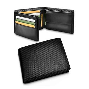 Grand portefeuille en cuir authentique de haute qualité avec un compartiment de pièces RFID NFC Protection portefeuille spacieuse hommes et femmes 240521