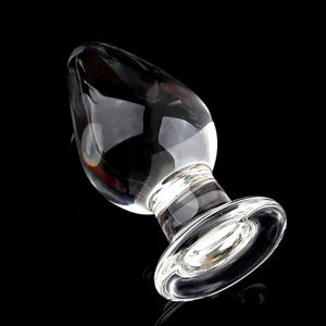 Grand godemichet Anal en cristal, boule vaginale, gros verre, gode Anal, perle, jouets sexuels pour adultes, pour femmes et hommes, masturbateur Gay, 240106