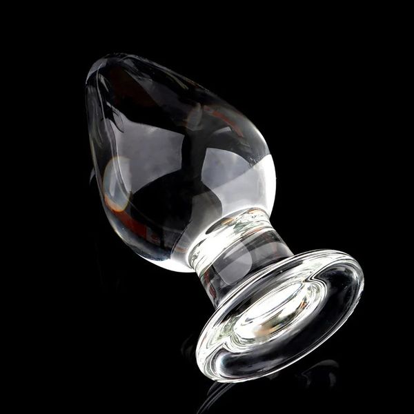 Grand godemichet Anal en cristal, boule vaginale, gros verre, gode Anal, perle, jouets sexuels pour adultes, pour femmes et hommes, masturbateur Gay, 240105