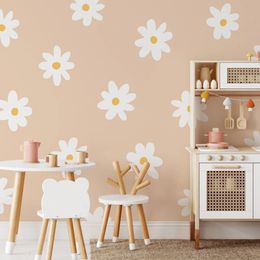 Grandes fleurs de marguerite Style Boho Stickers muraux décoration de la maison Stickers muraux pour chambre d'enfants salon intérieur mur Art vinyle décalque 240105