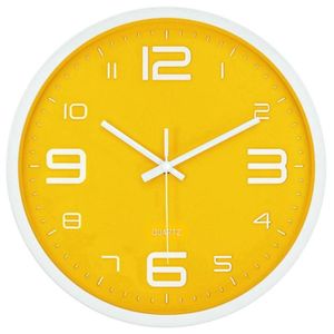 Grande horloge murale numérique silencieuse, nordique, créative, jaune, moderne, pour la maison, Simple, 277r