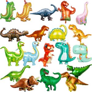 Grote Dinosaurus Verjaardagsdecoratie Folie Ballonnen Baby Jongen dinosaurusballon Verjaardagsballon Jungle Party Decoraties Kid Globos